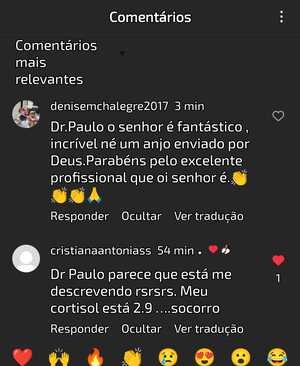 Agradecimentos ao Dr. Paulo Pereira pela melhora significativa dos sintomas através do tratamento com Medicina Integrativa